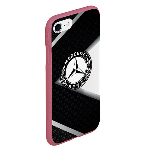 Чехол iPhone 7/8 матовый Mercedes-Benz / 3D-Малиновый – фото 2
