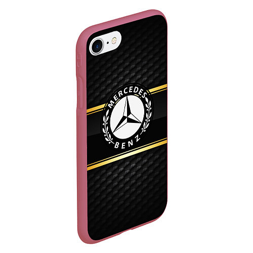 Чехол iPhone 7/8 матовый Mercedes-Benz / 3D-Малиновый – фото 2