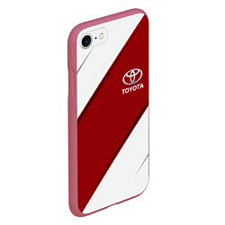 Чехол iPhone 7/8 матовый TOYOTA, цвет: 3D-малиновый — фото 2