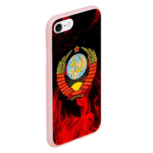 Чехол iPhone 7/8 матовый СССР / 3D-Светло-розовый – фото 2