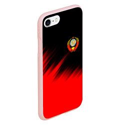 Чехол iPhone 7/8 матовый СССР, цвет: 3D-светло-розовый — фото 2