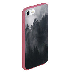 Чехол iPhone 7/8 матовый Лес, цвет: 3D-малиновый — фото 2