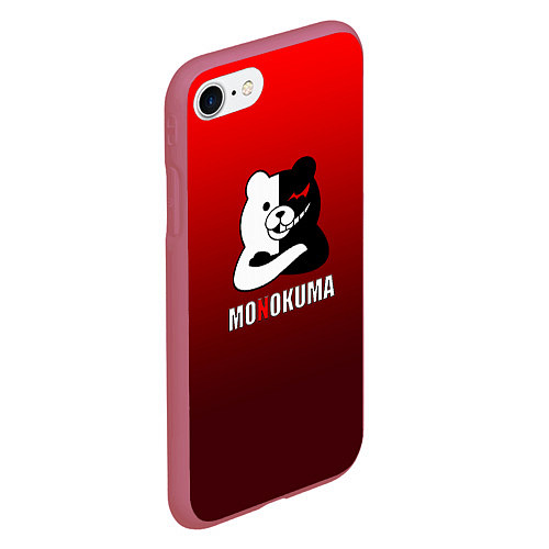 Чехол iPhone 7/8 матовый Monokuma / 3D-Малиновый – фото 2