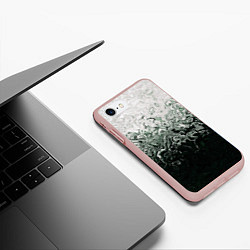 Чехол iPhone 7/8 матовый Разводы жидкость абстракция, цвет: 3D-светло-розовый — фото 2