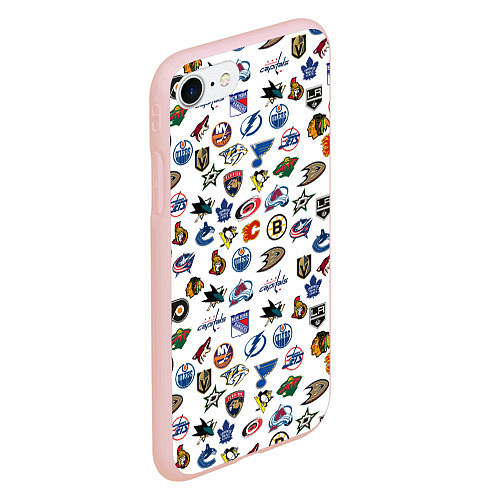 Чехол iPhone 7/8 матовый NHL PATTERN Z / 3D-Светло-розовый – фото 2