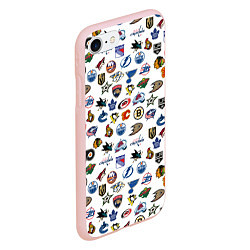 Чехол iPhone 7/8 матовый NHL PATTERN Z, цвет: 3D-светло-розовый — фото 2