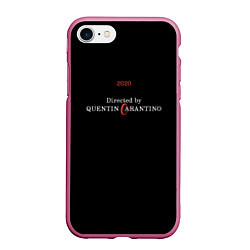 Чехол iPhone 7/8 матовый Квентин Карантино, цвет: 3D-малиновый