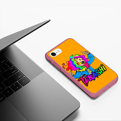 Чехол iPhone 7/8 матовый 6IX9INE, цвет: 3D-малиновый — фото 2