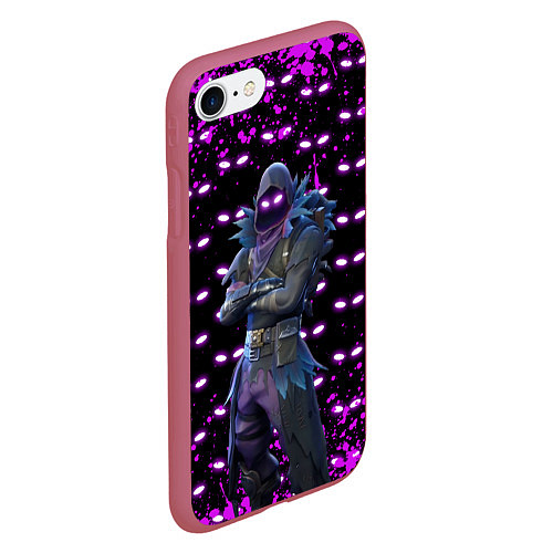 Чехол iPhone 7/8 матовый Fortnite Raven / 3D-Малиновый – фото 2