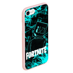 Чехол iPhone 7/8 матовый Fortnite Marshmello, цвет: 3D-светло-розовый — фото 2