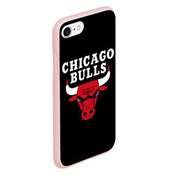 Чехол iPhone 7/8 матовый CHICAGO BULLS, цвет: 3D-светло-розовый — фото 2