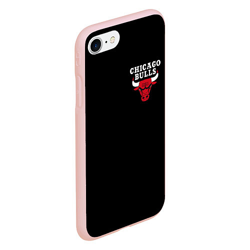 Чехол iPhone 7/8 матовый CHICAGO BULLS / 3D-Светло-розовый – фото 2