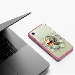 Чехол iPhone 7/8 матовый Doraeman, цвет: 3D-малиновый — фото 2