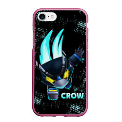 Чехол iPhone 7/8 матовый Brawl Stars CROW, цвет: 3D-малиновый