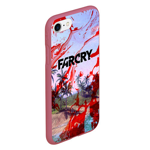 Чехол iPhone 7/8 матовый FARCRY / 3D-Малиновый – фото 2