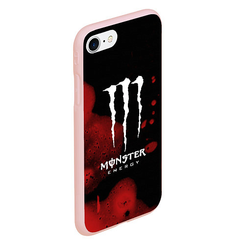 Чехол iPhone 7/8 матовый MONSTER ENERGY / 3D-Светло-розовый – фото 2