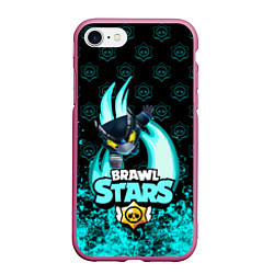 Чехол iPhone 7/8 матовый Brawl stars mecha crow, цвет: 3D-малиновый