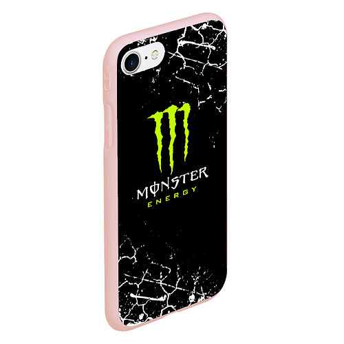 Чехол iPhone 7/8 матовый MONSTER ENERGY / 3D-Светло-розовый – фото 2