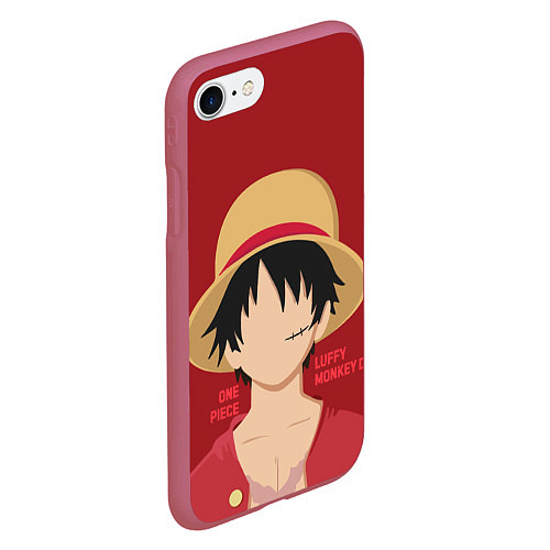 Чехол iPhone 7/8 матовый Luffy / 3D-Малиновый – фото 2