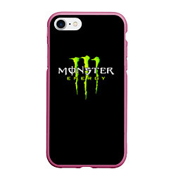 Чехол iPhone 7/8 матовый MONSTER ENERGY, цвет: 3D-малиновый