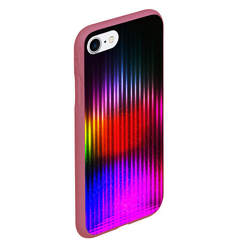 Чехол iPhone 7/8 матовый WAVES COLOR / 3D-Малиновый – фото 2