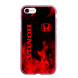 Чехол iPhone 7/8 матовый HONDA, цвет: 3D-малиновый