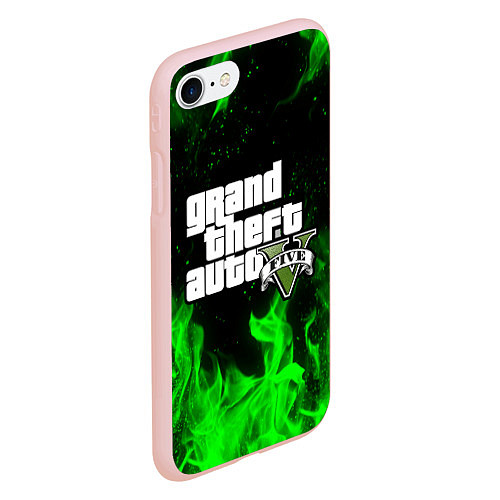 Чехол iPhone 7/8 матовый GTA 5 / 3D-Светло-розовый – фото 2