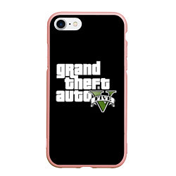 Чехол iPhone 7/8 матовый GTA 5, цвет: 3D-светло-розовый