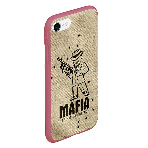 Чехол iPhone 7/8 матовый Mafia 2 / 3D-Малиновый – фото 2