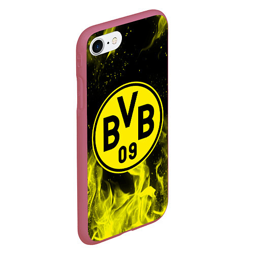 Чехол iPhone 7/8 матовый BORUSSIA / 3D-Малиновый – фото 2