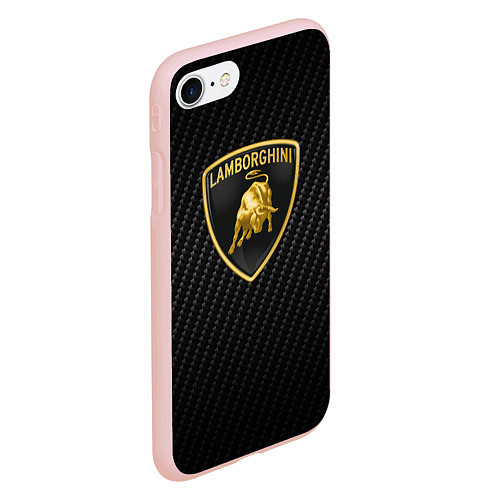 Чехол iPhone 7/8 матовый Lamborghini Z / 3D-Светло-розовый – фото 2