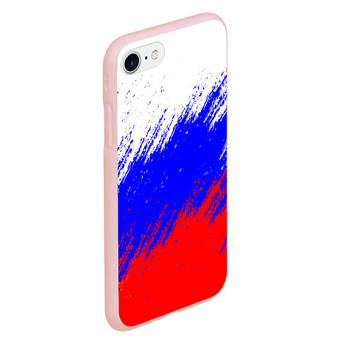 Чехол iPhone 7/8 матовый Россия / 3D-Светло-розовый – фото 2