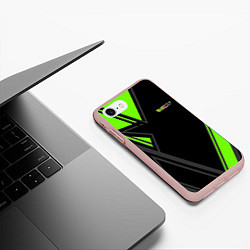Чехол iPhone 7/8 матовый Skoda RS Z, цвет: 3D-светло-розовый — фото 2