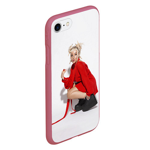 Чехол iPhone 7/8 матовый DOJA CAT / 3D-Малиновый – фото 2