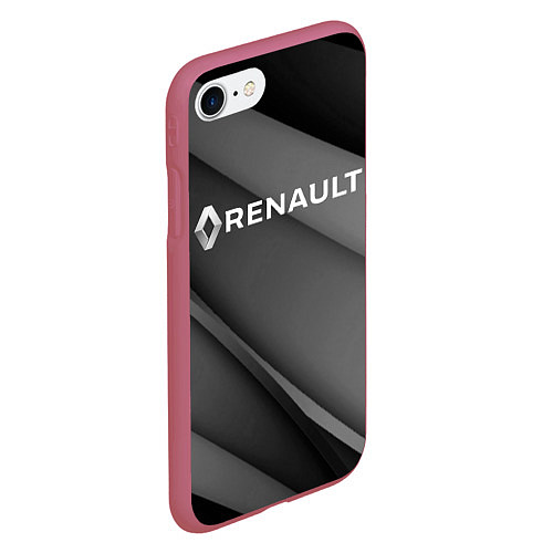 Чехол iPhone 7/8 матовый RENAULT / 3D-Малиновый – фото 2