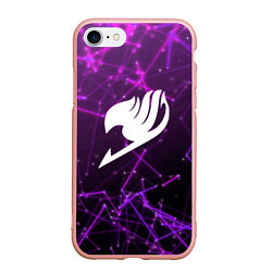 Чехол iPhone 7/8 матовый Fairy Tail, цвет: 3D-светло-розовый