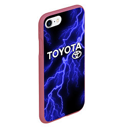 Чехол iPhone 7/8 матовый TOYOTA, цвет: 3D-малиновый — фото 2