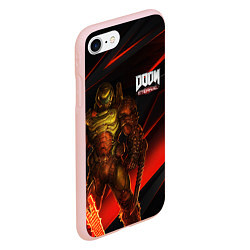 Чехол iPhone 7/8 матовый DOOM ETERNAL, цвет: 3D-светло-розовый — фото 2