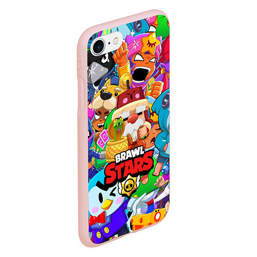 Чехол iPhone 7/8 матовый BRAWL STARS GALE / 3D-Светло-розовый – фото 2