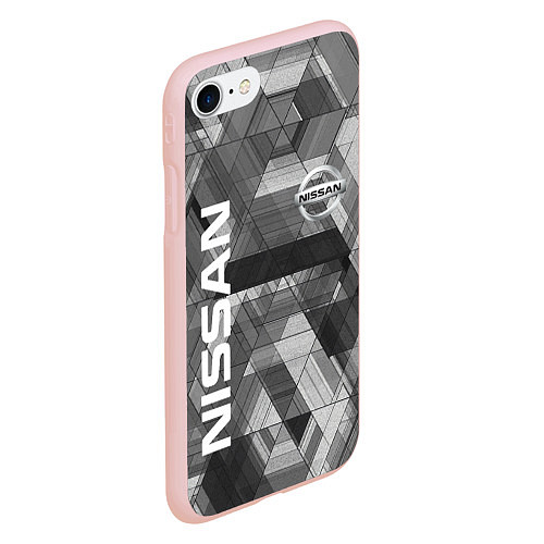 Чехол iPhone 7/8 матовый NISSAN / 3D-Светло-розовый – фото 2