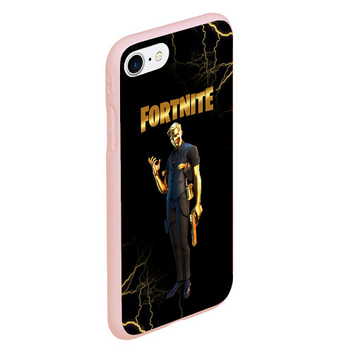 Чехол iPhone 7/8 матовый Gold Midas Fortnite 2 / 3D-Светло-розовый – фото 2