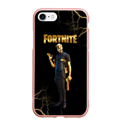 Чехол iPhone 7/8 матовый Gold Midas Fortnite 2, цвет: 3D-светло-розовый