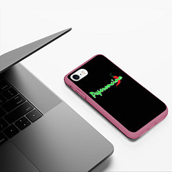 Чехол iPhone 7/8 матовый Пеперонично, цвет: 3D-малиновый — фото 2