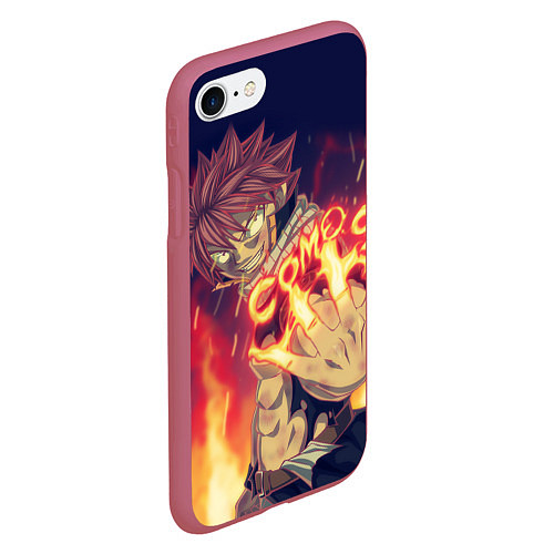 Чехол iPhone 7/8 матовый FAIRY TAIL ХВОСТ ФЕИ / 3D-Малиновый – фото 2