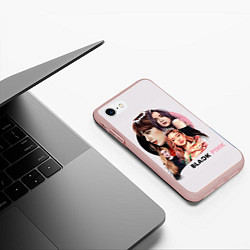 Чехол iPhone 7/8 матовый Blackpink, цвет: 3D-светло-розовый — фото 2