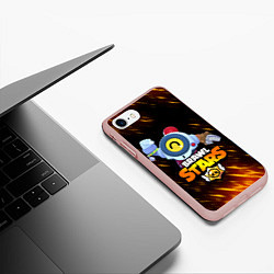 Чехол iPhone 7/8 матовый BRAWL STARS NANI, цвет: 3D-светло-розовый — фото 2