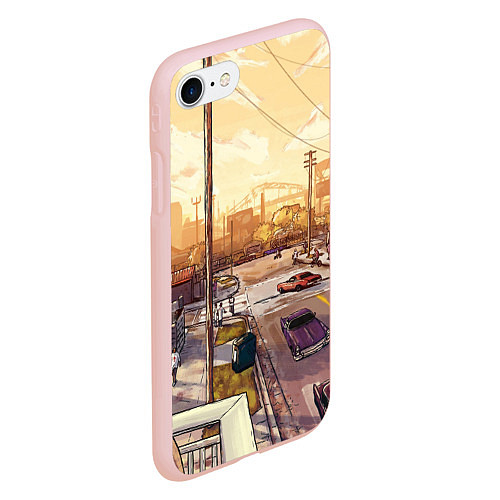 Чехол iPhone 7/8 матовый GTA San Andreas / 3D-Светло-розовый – фото 2