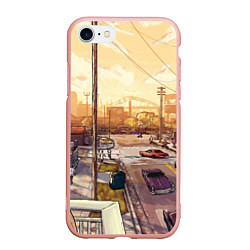 Чехол iPhone 7/8 матовый GTA San Andreas, цвет: 3D-светло-розовый