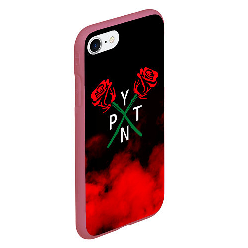 Чехол iPhone 7/8 матовый PYTN X ROSE / 3D-Малиновый – фото 2