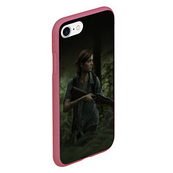 Чехол iPhone 7/8 матовый THE LAST OF US 2 ЭЛЛИ, цвет: 3D-малиновый — фото 2